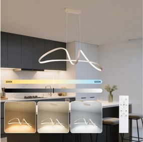 Brilagi-LED Stmievateľný luster na lanku TWISTER LED/60W/230V 3000-6000K béžová+DO