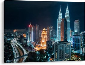 Obraz - Noc v Kuala Lumpur (70x50 cm)