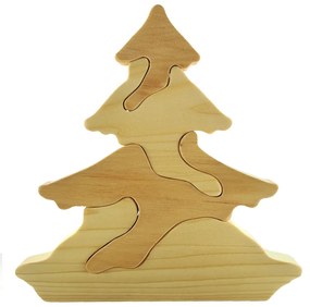 AMADEA Drevené puzzle strom 25 cm