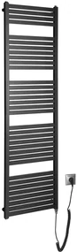 Aqualine Aqualine, TONDI-E elektrické vykurovacie teleso, rovné, 450x1690 mm, 600W, čierna matná, DE446T