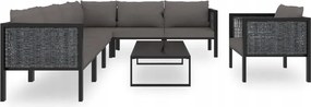 vidaXL 8-dielna sedacia súprava do záhrady, vankúše, Pe ratan