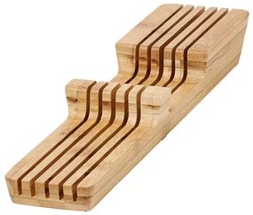 Goodhome Stojan na nože, organizér do zásuvky - NITAKI bambusový na 10 nožov