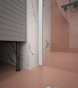 Erga Paris, sprchová zástena Walk-In 70x200 cm, 8mm číre sklo, biely matný profil, ERG-V02-PARIS-070x200-CL-WH