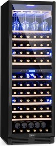 Klarstein Vinovilla Onyx Grande Duo, vinotéka, 425 l, 162 fliaš, 3-farebné LED osvetlenie, čierna