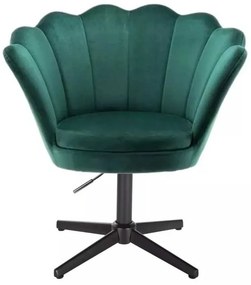 LuxuryForm DESIGN Kreslo FREY VELUR na čiernom kríži - zelené