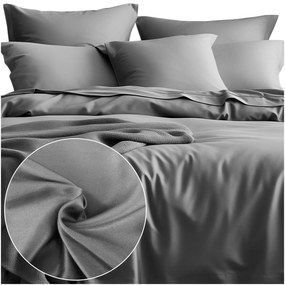 SATÉNOVÉ OBLIEČKY SATINLOVE CLASSIC 160X200 CM, 2KS 70X80 CM SIVÉ