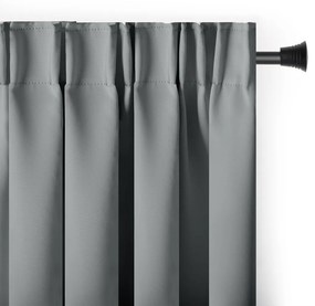 Záves AmeliaHome Blackout s multifunkčnou páskou 140x270 cm strieborný