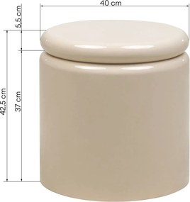 Odkládací stolek Lue 40 cm béžový