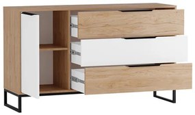 Komoda Irawadi K1D3SZ IA02, Farby: hikora/hikora + biela matná