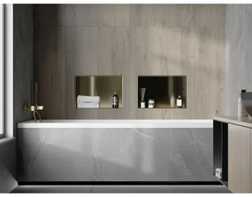 Mexen X-Wall-NR, polička na zapustenie pod obklad bez goliera 45 x 30 cm, zlatá lesklá, 1951453010