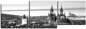 Obraz na plátne - Panoramatický pohľad na starú Prahu - panoráma 5256QD (120x40 cm)