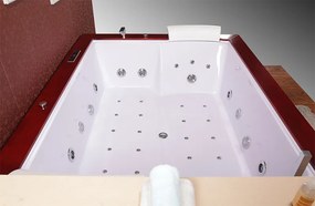 Terra Hydromasážna vírivá vaňa Diablo 666 180x150, biela s ohrevom vody