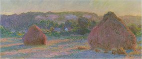 Obraz - Claude Monet, Stacks of Wheat (End of Summer) , reprodukcia (120x50 cm)