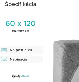 Froté plachta do detskej postieľky zelená 60x120 cm
