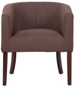 Design-Shop Kreslo Nemea - látka, drevené nohy antik tmavé - Hnedá