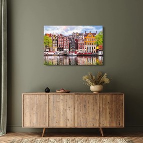 Obraz - Amsterdam, tanečné domy (90x60 cm)
