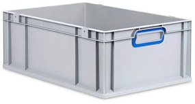 Sada 4 kusov - Eurobox Next Gen 2.0 - Stohovateľná nádoba s uzavretými rukoväťami - Modrá - 600 x 400 x 220 mm