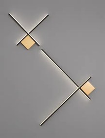 Dizajnové nástenné svietidlo Cross 50 zlatá