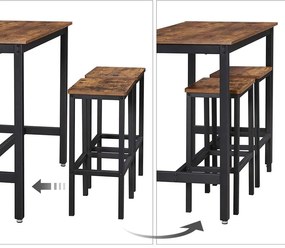 Barový stôl so stoličkami VASAGLE LBT15X