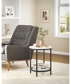 Odkladací stolík SID čierna/biela