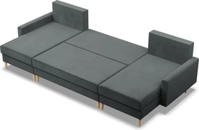 Sedacia súprava BLANK Elegant v tvare U tmavosivá