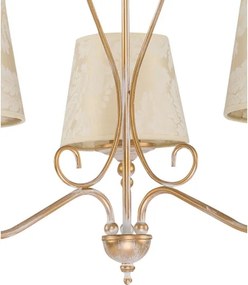 BRILAGI - Luster na reťazi SONIA 3xE27/15W/230V, priemer 64 cm, krémová/patina