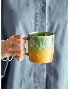 Žltá/svetlozelená šálka z kameniny 400 ml Milani – Bloomingville