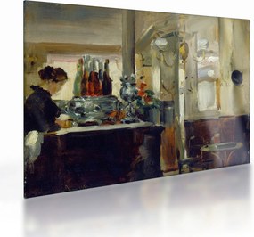 Sklenený obraz - Style of Edouard Manet, Bon Bock Cafe, reprodukcia (70x50 cm)