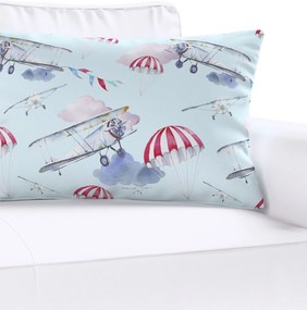 Karin - jednoduchá obliečka, 60x40cm farba produktu modrá látka vzorované