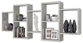 Nástenná polica TRIO 65x161 cm šedá