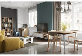 Pracovný stôl s doskou v dubovom dekore 50x115 cm Oxford – TemaHome