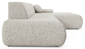 Rohová rozkladacia sedacia súprava s úložným priestorom do tvaru L PRATO pravá béžová