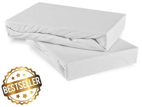 Plachta posteľná biela jersey EMI, Plachta predĺžená 160x220