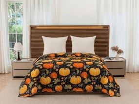 Prehoz na posteľ ORANGE PUMPKINS farebný Rozmer: 170 x 210 cm