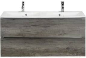 Kúpeľňový nábytkový set Pulse 120 cm s dvojitým umývadlom 2 zásuvkami dub Nebraska