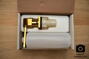 Gamma Quatro, dávkovač saponátu pre kuchynský drez 300ml, zlatá lesklá, GMA-DOK-GD