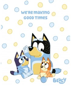 Jerry Fabrics Deka fleecová 120x150 cm - Bluey "Good Time"