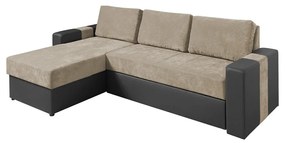 Rohová sedacia súprava Nado, Dostupné poťahy: Ekokoža Soft 017 (biela) + Krono 22, Strana: ľavá