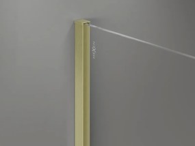 Mexen, Mexen Kioto-X sprchová stena 50 x 200 cm, grafit 10 mm, zlatý kartáč - 800-050-101-55-40-X