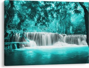 Obraz - Modrý vodopád (70x50 cm)