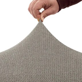 Super strečové poťahy HARMONIA svetlošedá taburetka (40 - 60 cm)