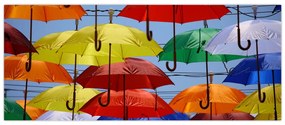 Obraz farebných dáždnikov (120x50 cm)