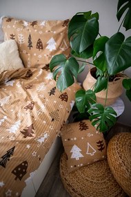 JAHU Posteľné obliečky bavlna - Stromy hnedé, 140x200 cm