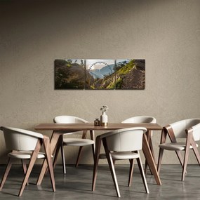 Obraz - Hora Olymp (s hodinami) (90x30 cm)