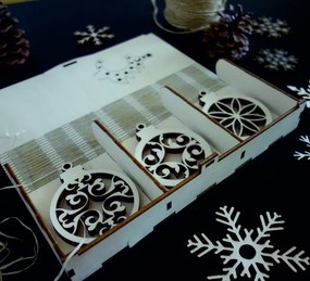 SENTOP | Vianočné ozdoby z dreva a plastu, Vianočné dekorácie drevené , drevené doplnky PR0116-Christmas HEU-