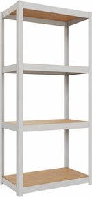 Policový regál kovový biely zásuvný systém AR Style D-Carbon