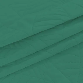 Zelený prehoz na posteľ so vzorom LEAVES Rozmer: 200 x 220 cm