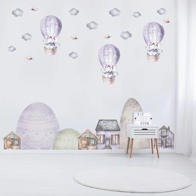 Samolepky na stenu - Slony v balónoch