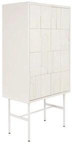 Svetlosivá skrinka 70x140x40 cm Funk – White Label