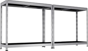 Outdoor sivý kovový regál, 180x100x38cm-4